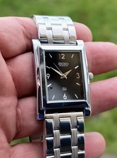 Seiko Tank Slim XL GL22 Quartz Movement Black Dial