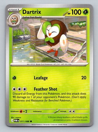 2026 Pokemon Card Perfect Order Dartrix 11/88
