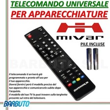 TELECOMANDO UNIVERSALE PER APPARECCHI MARCA MIVAR MODELLO  22 M1