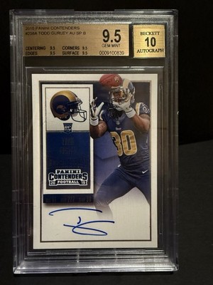 2015 Panini Contenders - Rookie Ticket Auto Todd Gurley II #238 (AU RC) LA Rams