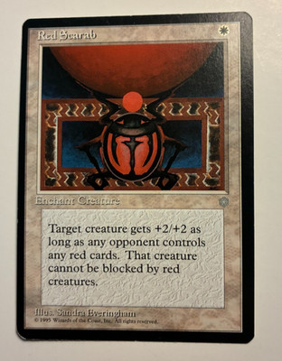 MTG Ice Age Red Scarab  LP Uncommon