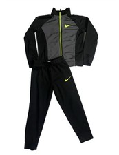 Nike Boys Black And Grey Tricot Tracksuit Joggers Set Size 4/5
