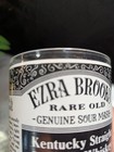 Collectible EZRA BROOKS Bourbon Whiskey BAR GLASS BLACK WHITE   (Moving Sale) — photo 5