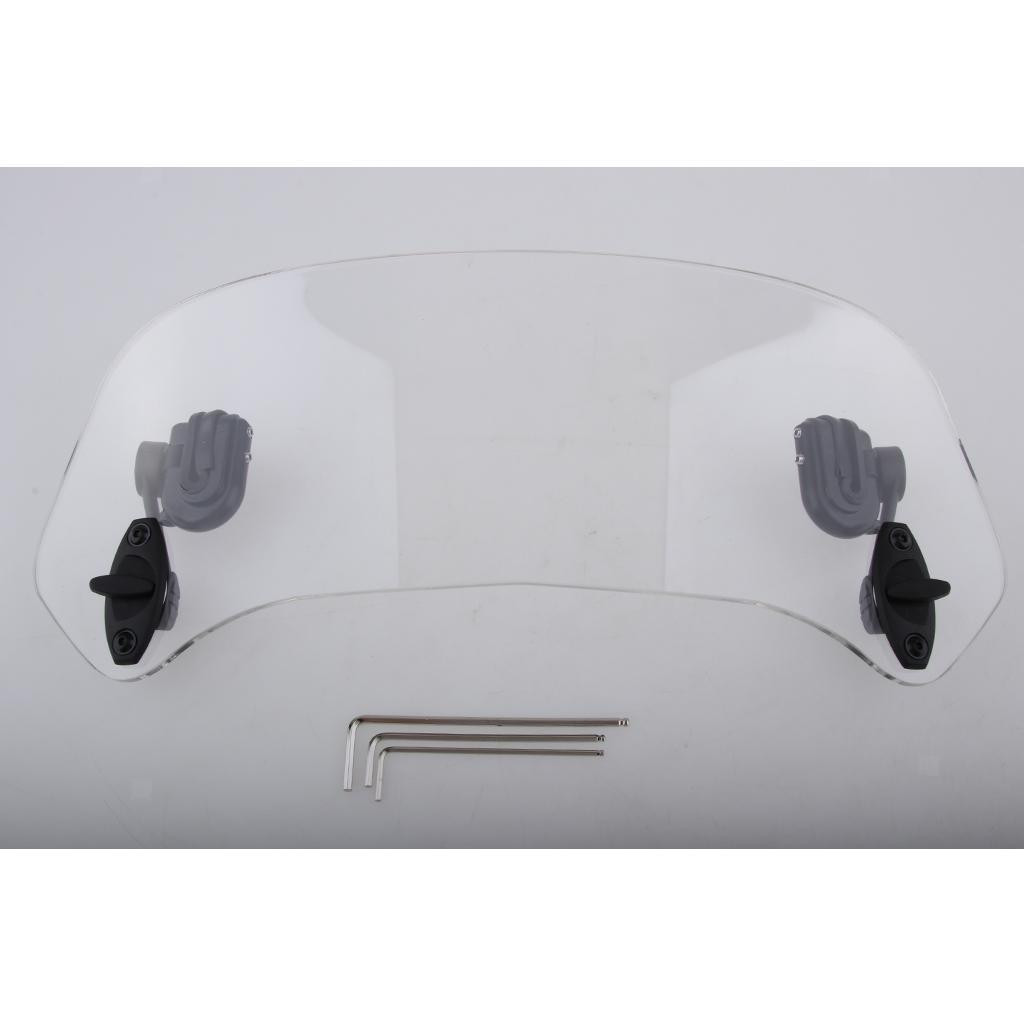 Motorrad Windschutzscheiben-Verlängerung 30x18cm - Acryl Windabweiser