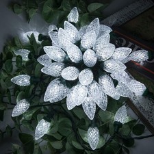 AWQ 100LED 81 FT C9 Christmas String Lights Plug in Fairy Twinkle White