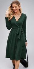 Newshows Green Long Sleeve Sweater Dress Size Large NWT