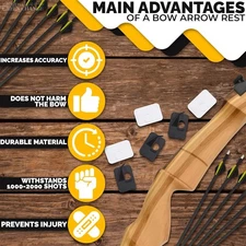 Arrow Rest for Compound Bows - 3Pcs Plastic Bow and Arrow Rests Recurve Bow Rest