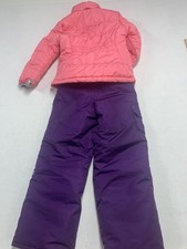 Gerry Champion Girls Snow Suit Set Jacket Pants Size 5 6 Pink Purple Winter Ski