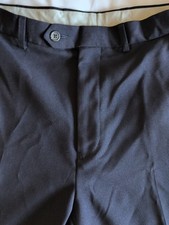 Chaps Total Comfort Men's Dress Pants, Flat Front 32x32, Navy Blue