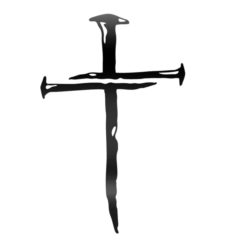 Cross Nails Vinyl Die Cut Decal Sticker - Jesus Christ Christian Religious God - Image 2 of 4