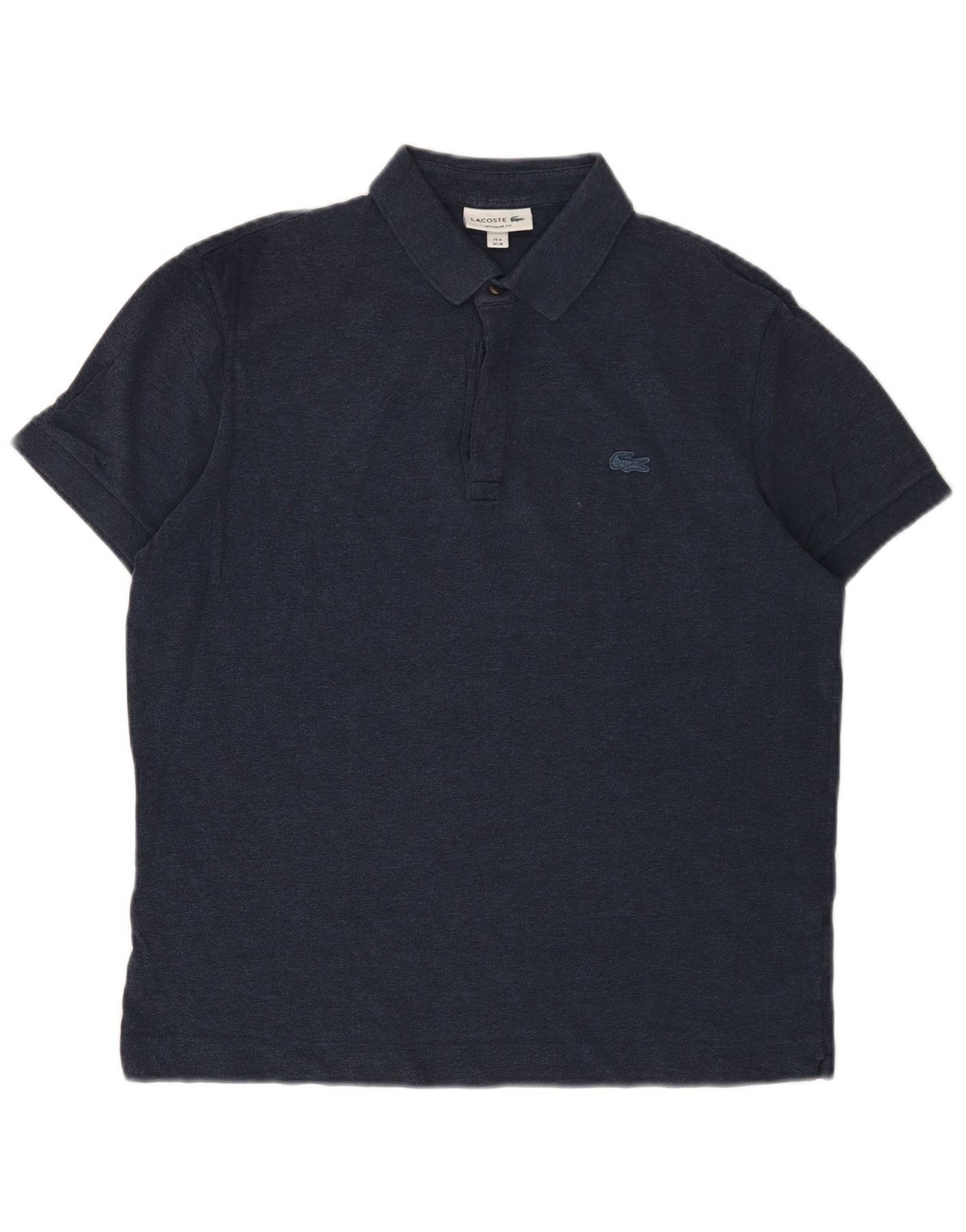 Lacoste Mens Polo Shirt Size 4 Medium Navy Blue Cotton BL09