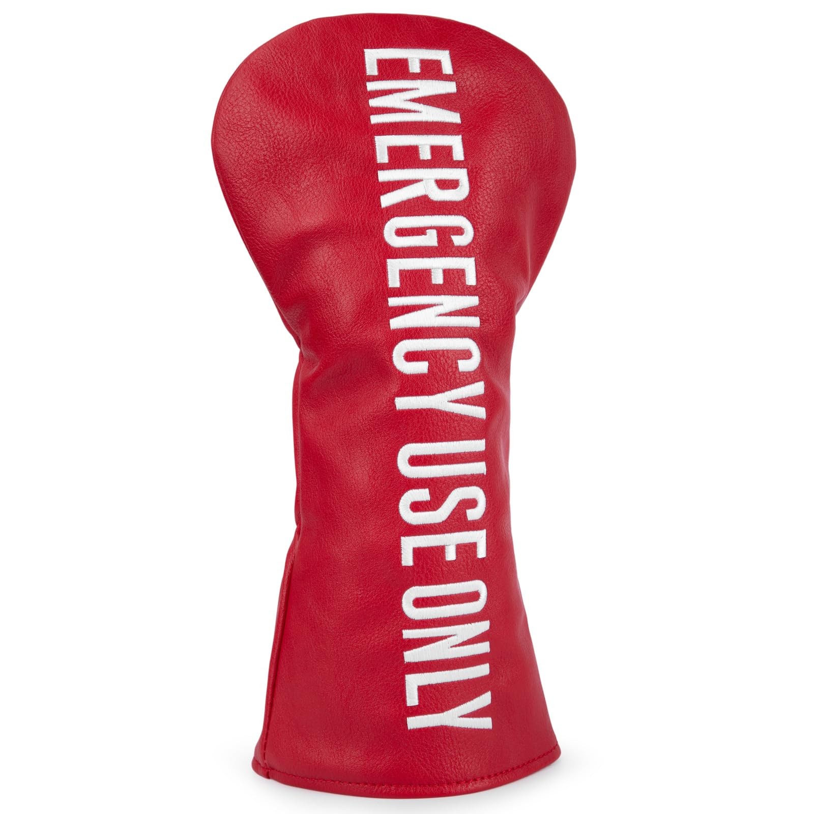 Red Leather Hybrid Golf Club Covers with Rotatable