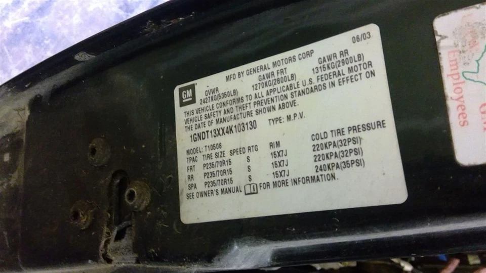 Transfer Case 3 Switch Dash Control Fits 96-04 BLAZER S10/JIMMY S15 1717986 - Image 4 of 4