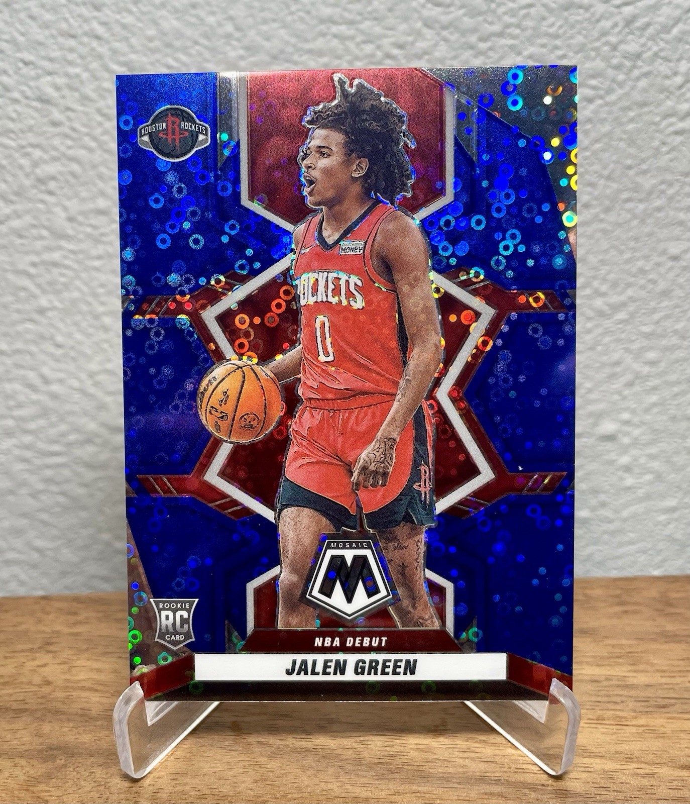 Jalen Green 2021-22 Mosaic #262 Fast Break Disco NBA Debut Rookie RC Blue /85