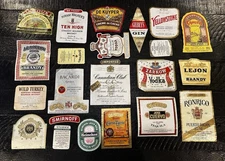 Lot Of 22 Vintage and  Modern Wine Liquor Beer Labels Original