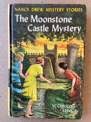 Nancy Drew 40 The Moonstone Castle Mystery 1963, Yellow Picture Cover, 20 Chap