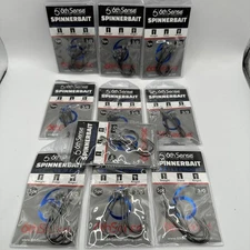 Lot 10 6th Sense Spinnerbait Trailer Hooks 3/0 Straight Ringed Fishing Hooks