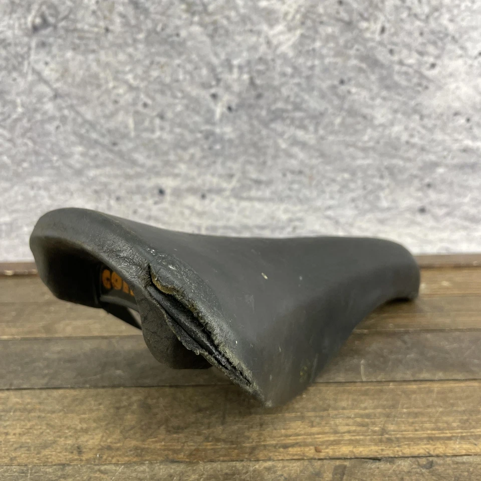 Vintage Selle San Marco Concor Saddle Seat Black Road Bike Steel Rails 355g - Image 3 of 4