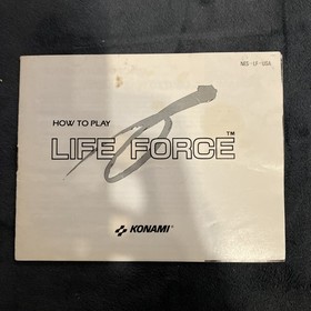 Life Force (Nintendo NES, 1988) Authentic Cartridge & Manual & Sleeve
