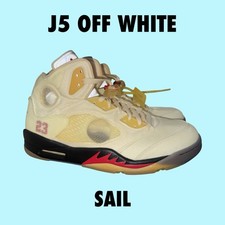 Nike Air Jordan Retro 5 V Off White Sail Cream DH8565-100 Size 6
