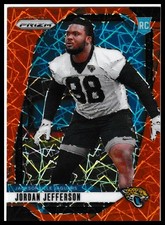 2024 Panini Prizm #358 Jordan Jefferson Orange Lazer RC Jacksonville Jaguars