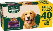 WINALOT Sunday Dinner Mixed in Gravy Wet Dog Food Pouches 40x100g 3.22 per kilo