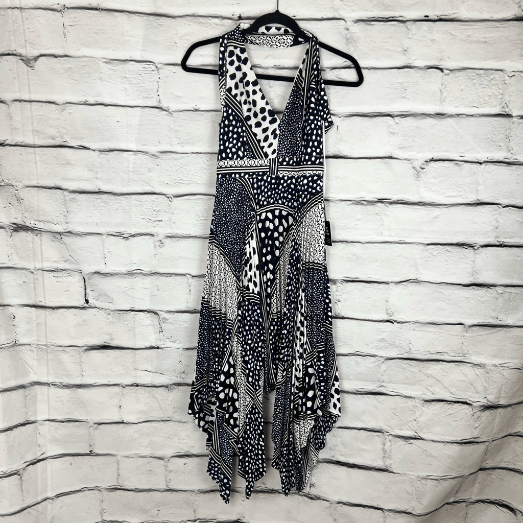 Express Women's Size 2 Black Patchwork Asymmetric… - image 3