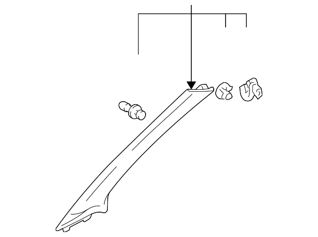 Genuine Honda Windshield Pillar Trim 84151-SJC-A01ZB