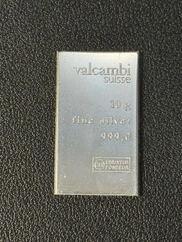 Valcambi Suisse 10g .999 Fine Silver Bar CombiBar Piece 10 Gram Bullion No Assay