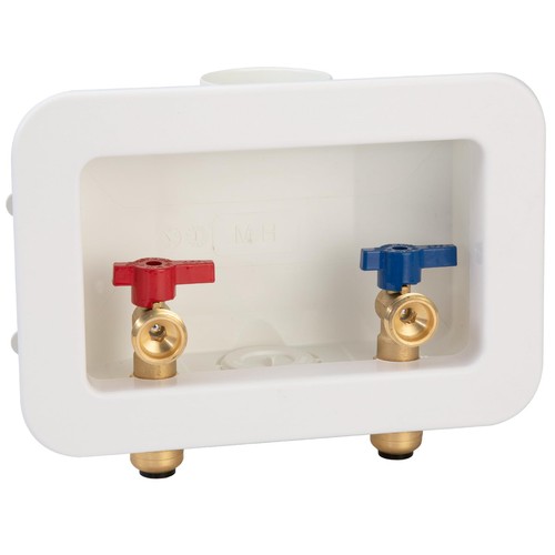 Washing Machine Outlet Box 1/2 Inch Push Connect 3/4 Inch Hose 2 Inch Drain