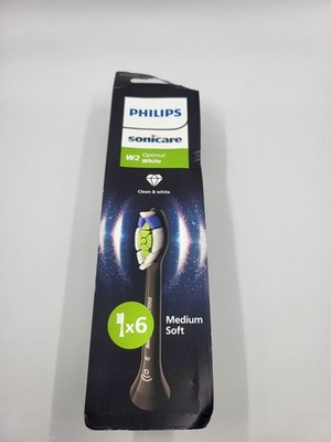 Philips Aufsteckbürsten Sonicare W2 Optimal White 6er pack Schwarz (HX6066/88)