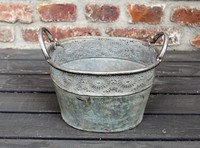 Blumentopf Metall Oval PflanzküBel Gartendeko Shabby Vintage Nostalgie KräUter