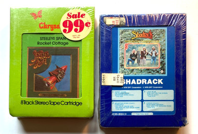 SEALED 1978 SHADRACK & 1976 STEELEYE SPAN Rocket Cottage 2 Hippie FOLK 8-Track