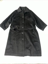 Michel Clan KLEIN Stainless Steel Coat Long Outerwear Wool Dark Gray 82-92-160