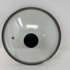 T-FAL Glass Lid Black  Knob 10 Inch Pot Pan Skillet Lid 9.5 Inch Inner Vented