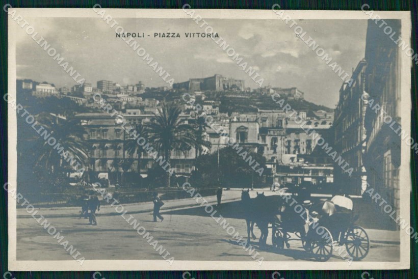 Napoli Città Piazza Vittoria Foto cartolina MX6317