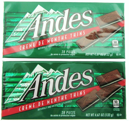 Andes Creme De Menthe Thins Chocolate Candies ~ Lot of 2 - Picture 1 of 5