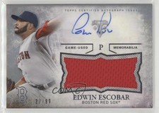 2015 Topps Triple Threads Unity Jumbo Relics 27/99 Edwin Escobar Auto 3lz