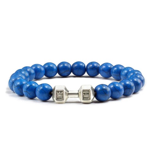 Gym Dumbbells Beads Bracelet Natural Stone Barbell Energy Weights Bracelets for - Picture 88 of 123