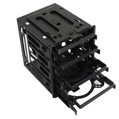 5.25" to 4x 3.5" SATA SAS Hard Drive HDD Cage Rack CD-ROM Tray Nice Slot E6F9
