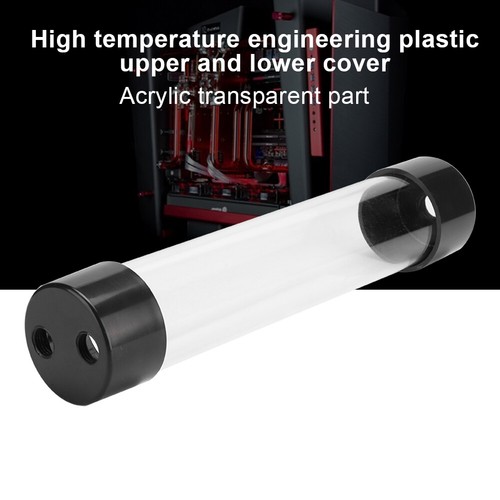 Transparent Cylindrical Computer Water Cooling Water Tank 336 Ml 45 Mm Water