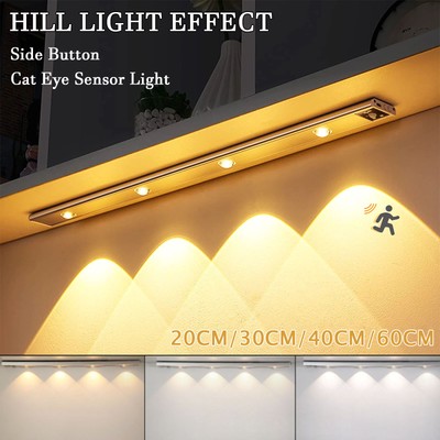Dimmable Rechargeable LED Motion Sensor Cabinet Night Lights for Kitchen Closet
