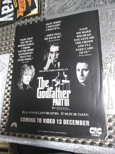 "Godfather Part 3" Newspaper & Movie Magazine Ads and memorabilia/clippings. - Picture 2 of 10