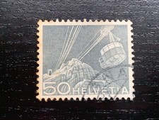SWITZERLAND HELVETIA 1949 ENGINEERING LANDSCAPES 50C GREY - USED