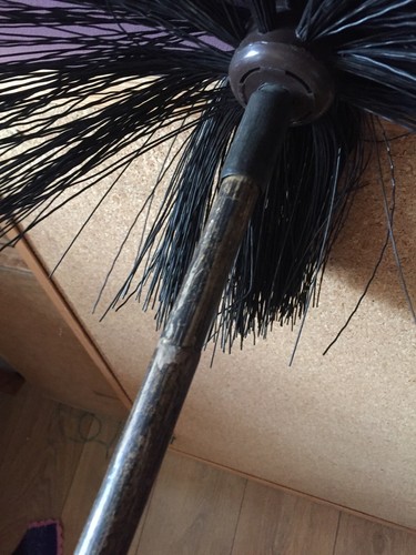 Chimney Sweep Has Missing Parts Of Rod Vintage Please Read - Picture 4 of 6