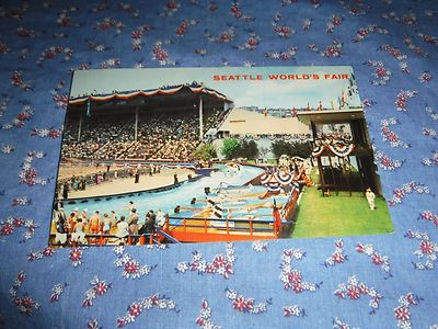 Old Postcard Washington Seattle World's Fair Water Skiing - Main Image