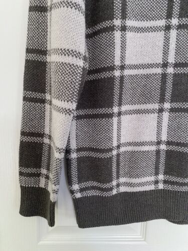 Maglione maglia nonno stile vintage grande 44” petto cotone/acrilico grigio papà caldo - Foto 2 di 7