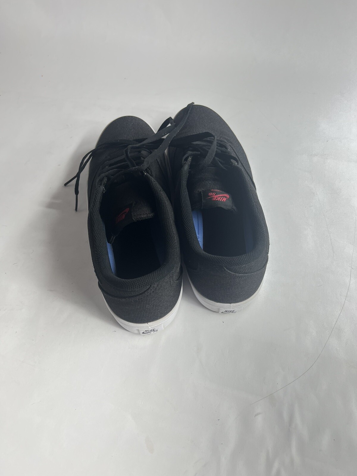 SAOLA Nike SB Check Solar Canvas Uomo Taglia 12 Nero 843896 007 Sneakers Usate