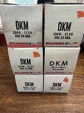 Qty 6 NOS SYLVANIA DKM PROJECTOR LAMPS 250w 21.5v