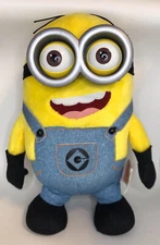 DESPICABLE ME 2 MINION DAVE:Talks, POP OUT and LIGHT UP EYES Plush Thinkway Toys
